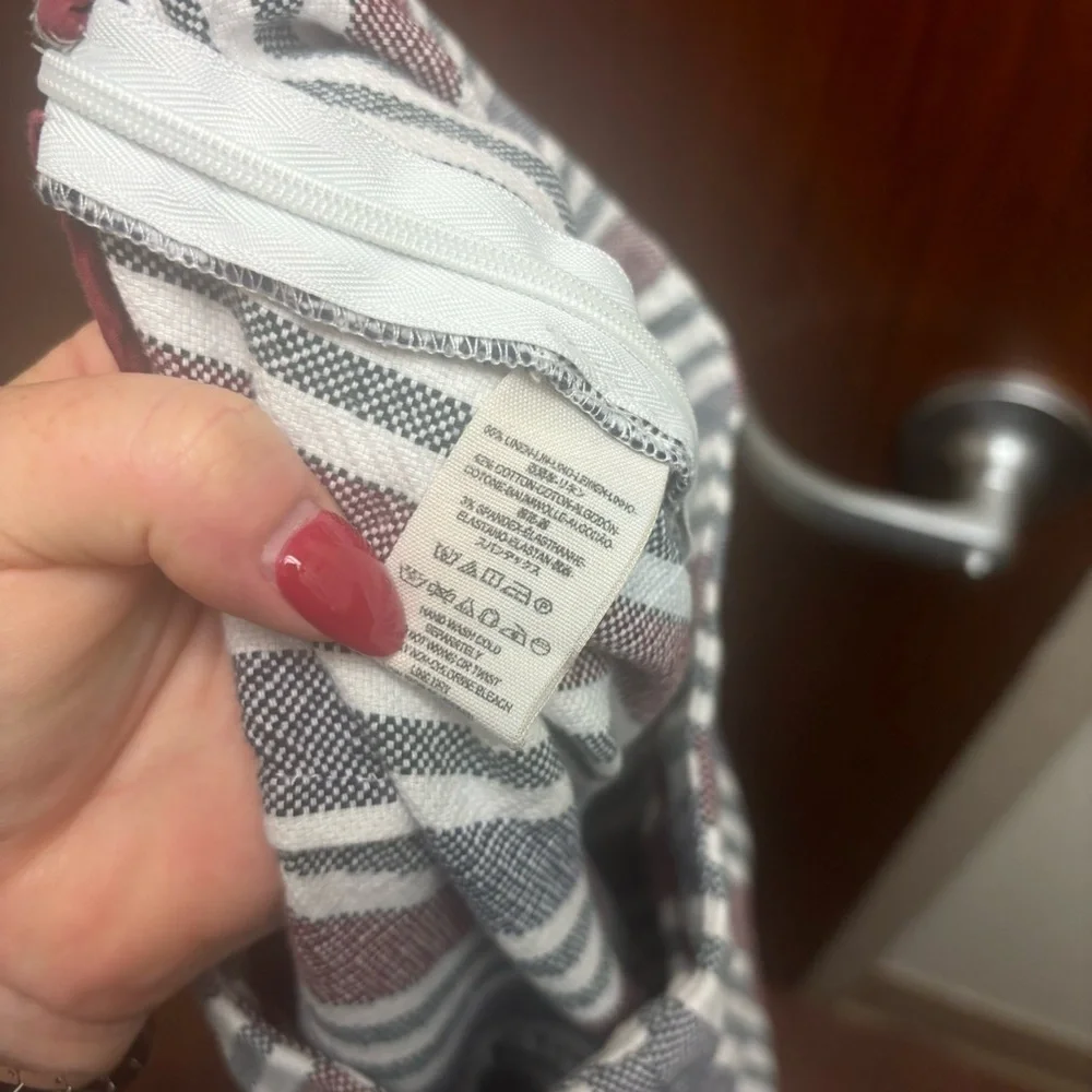 Free People Striped Mod Linen Pants